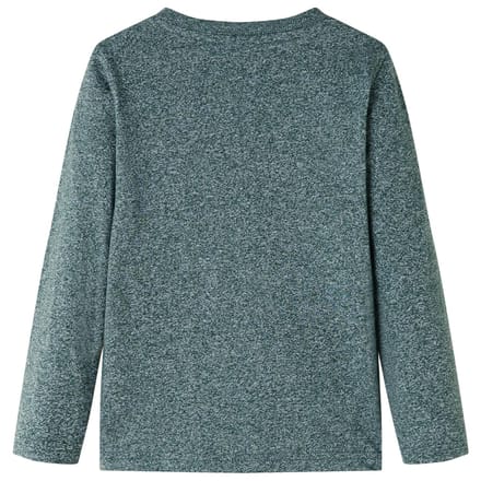 vidaXL - Kindershirt - met - lange - mouwen - 104 - gemêleerd - donkergroen