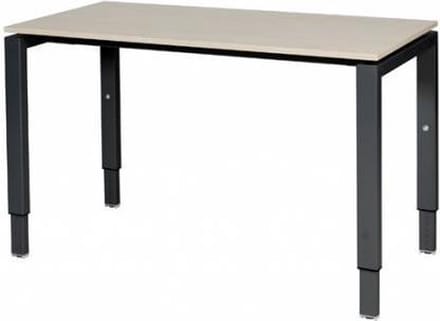 Verstelbaar Bureau - Domino 120x60 Eiken - zwart frame
