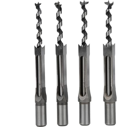 4 stuks set 12.7?16mm Houtbewerking Vierkant Gat Boorbits Lagerstaal Vierkant Gat Boorbits