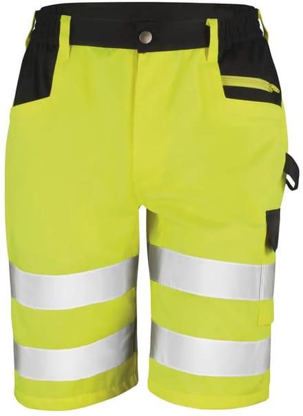 Regatta Safety Cargo Shorts RT328 - Fluorescent Yellow - 4XL