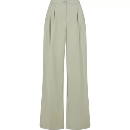 Urban Classics - Wide Leg Wijde broek - Taille, 30 inch - Groen