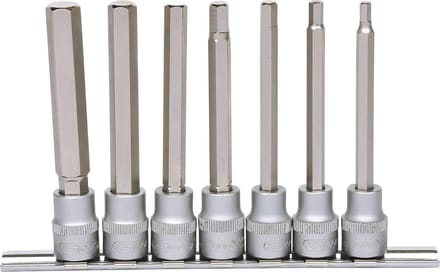 3/8" Langwerpige Inbussleutel Set 7-delig - Binnenzeskant Bit Dopsleutel