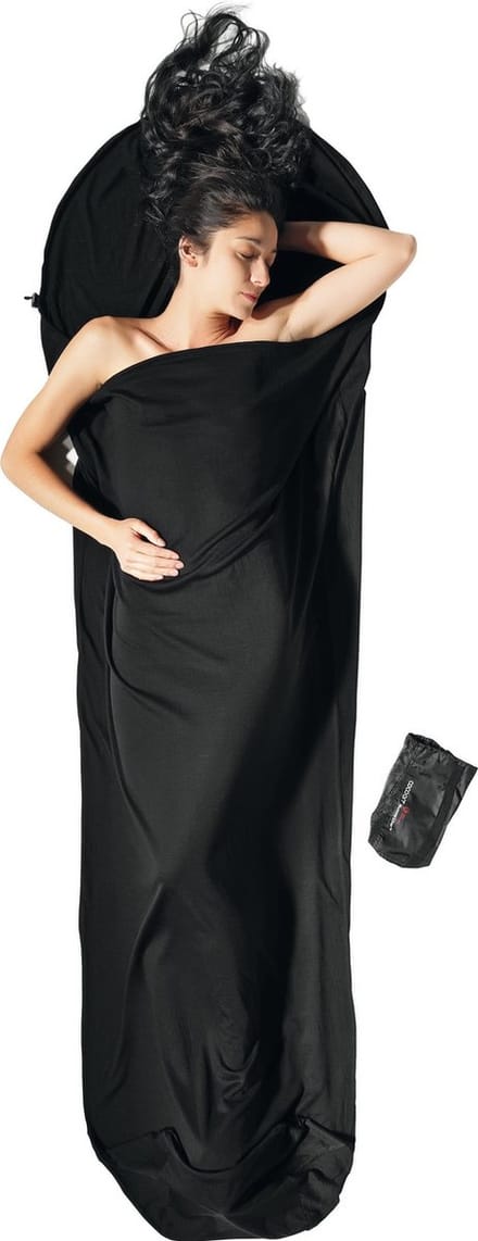 Cocoon Lakenzak Mummymodel - merinowol - extra warmte - kamperen - zwart