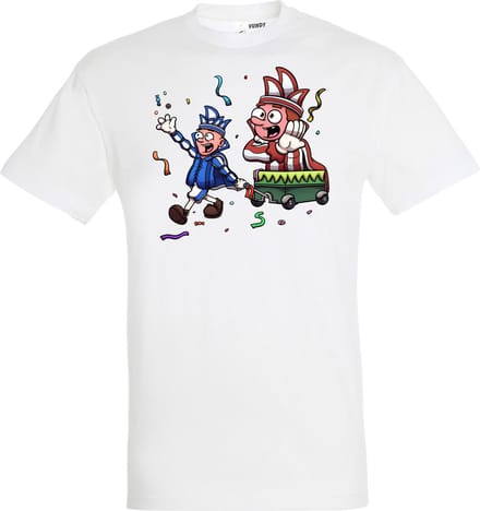 T-shirt Carnavalsoptocht | Carnaval | Carnavalskleding Dames Heren | Wit | maat S