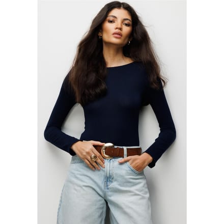 Slim Fit Boothals Blouse