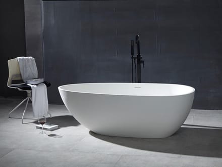 Mawialux vrijstaand bad - Solid surface - 170x85cm - Mat wit - Zaine