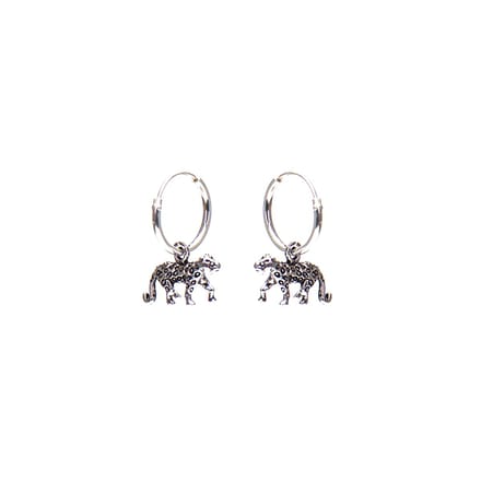 Karma Hoops Symbols Tiger Silver Oorknoppen  - Zilver