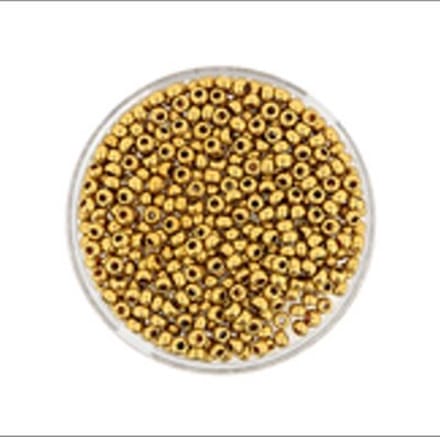 9660-674 Jap. Miyukirocailles - 2,2mm - metallic dorado - 5 gram