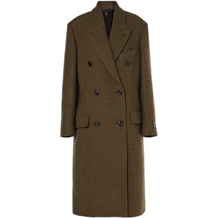 Acne Studios geruite jas van wolmix met dubbele rij knopen