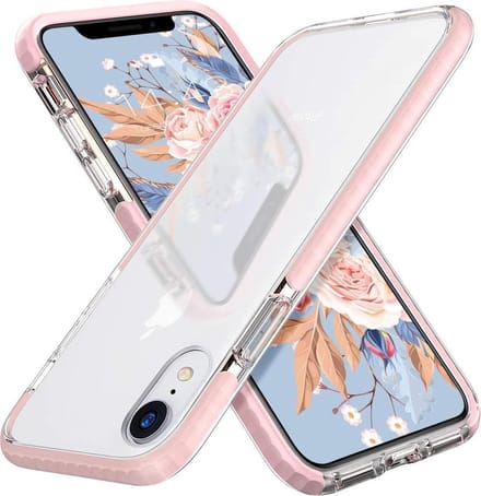 HB Hoesje Geschikt voor Apple iPhone XR - Roze - Anti Shock Gel Armor Back Cover Case