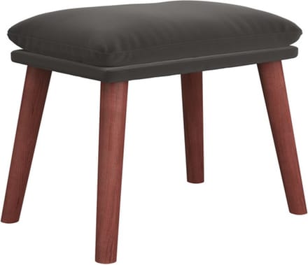 vidaXL - Voetenbank - 45x29,5x35 - cm - fluweel - donkergrijs