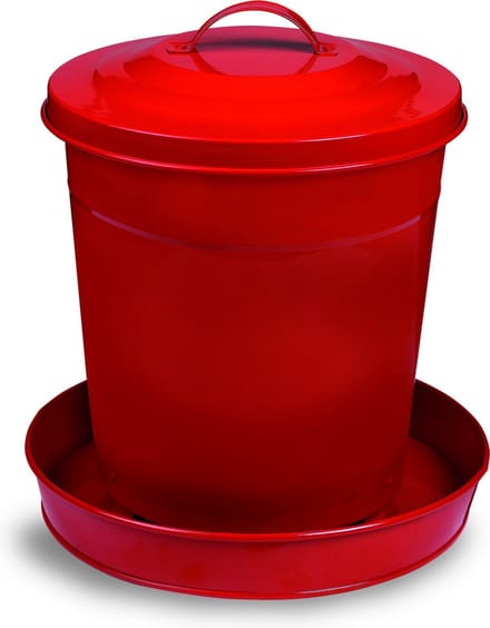Gaun Pluimvee voertoren – Tot 6 kg – Metaal – Pluimvee – 29x29x28,5 cm – Rood