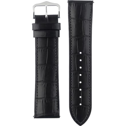 HIRSCH DUKE XL BLACK CALF 24/22MM 01028250-2-24