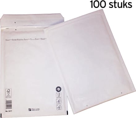 Luchtkussen enveloppen G/17 (wit) - 230 x 340 mm - 100 stuks