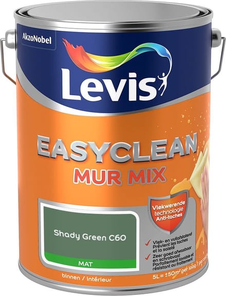 Levis - Easyclean Mur Mat Mix - Shady Green C60 - Mengverf - 5 L