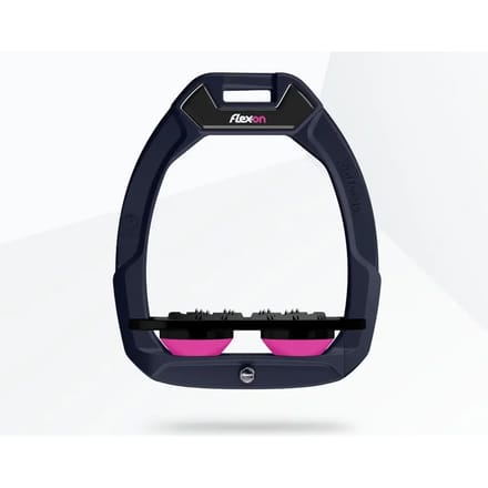 Veiligheidsstijgbeugels Plat Ultra Grip Marine/Zwart/Roze Flex-On Safe-On