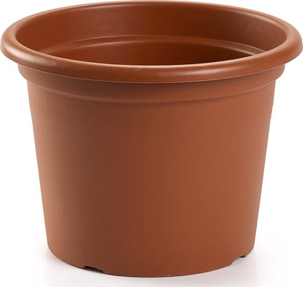 Plasticforte Plantenpot - bruin - rond - D25 x H19 cm - kunststof