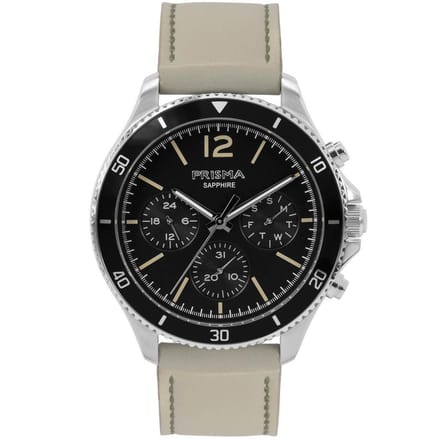 Prisma Herenhorloge P.1320 multifunctie saffierglas