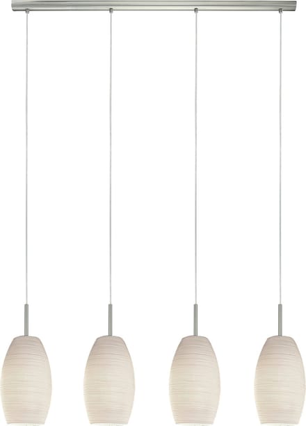 EGLO Batista 3 Hanglamp - E27 - 102 cm - Nikkel-Mat/Wit