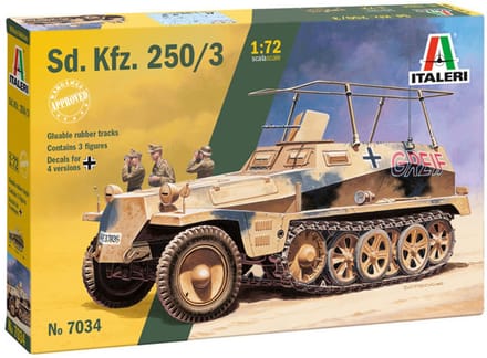 Italeri Modelbouwpakket Militaire voertuigen - 7034 Sd.Kfz. 250/3 Plastic - 1:72 - Modelbouw