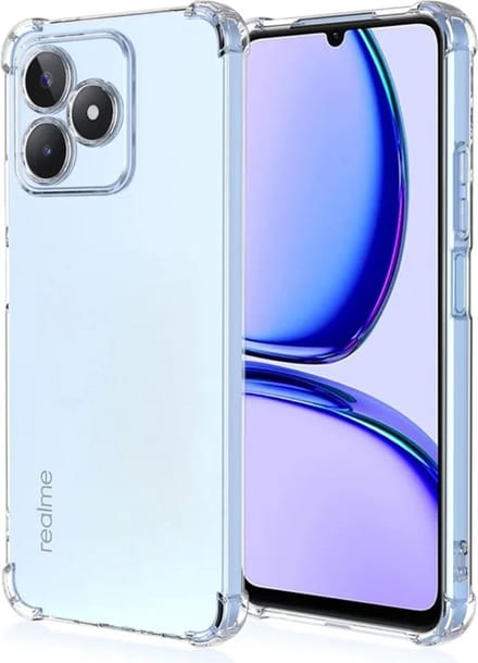 Hoesje geschikt voor Realme C51/Note 50 - Techsuit Shockproof Silicone Back Cover - Transparant