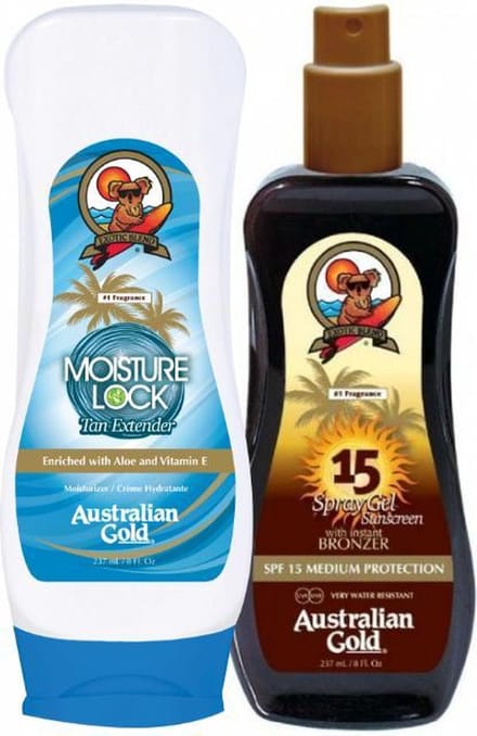 Australian Gold  SET SPF15 + BRONZER +  Moisture Lock