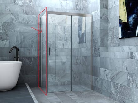 Ben Smooth Zijwand 90x200 cm Chroom