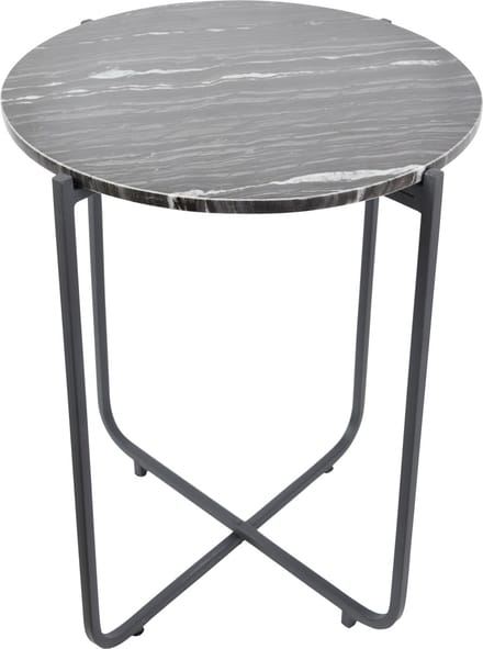 LOFT42 Marble Ronde Bijzettafel Zwart - Metaal/Marmer - 45x55
