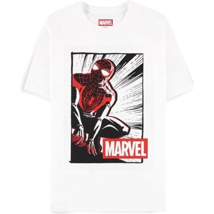 Spider-Man T-shirt - Marvel Logo - S tot XXL - voor Mannen - wit