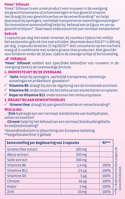 Ymea Overgang Silhouet - 2 x 64 capsules - Voordeelverpakking