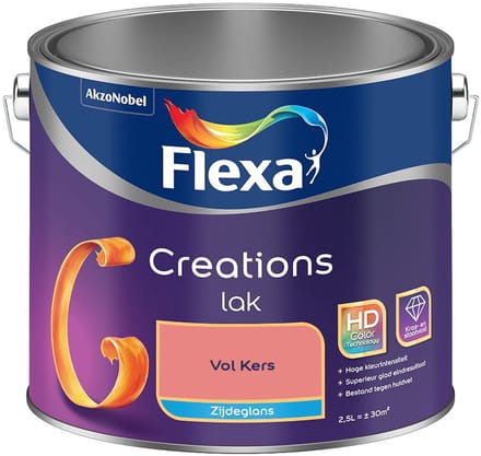 Flexa - Creations Lak Zijdeglans - Vol Kers - Mengverf - 2,5 L