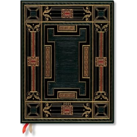 Onyx (Asterales) Ultra 12-Month Day-At-A-Time Hardback Dayplanner 2025 (Elastic Band Closure) - Paperblanks
