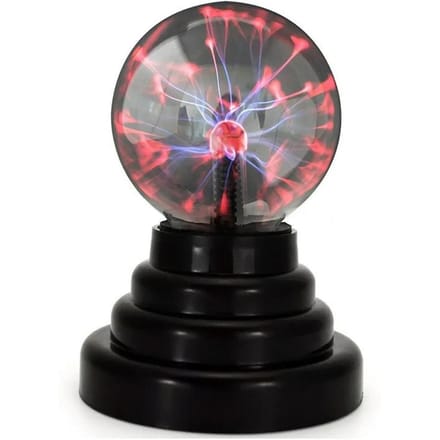 Lampe à boule Plasma de 3.94 pouces, lumière ambiante à électricité statique, veilleuse Globe alimentée par USB pour rouge