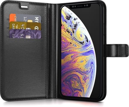 BeHello iPhone XS Max Hoesje - Gel Wallet Case Met Ruimte Voor 3 Pasjes - Zwart