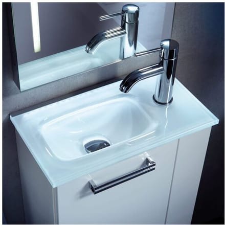 Fackelmann guest WC glass basin 45 x 25 cm with backlight 82397+86301