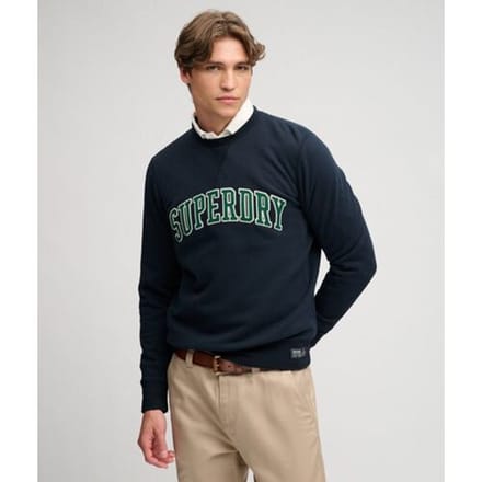 Regular fit sweatshirt van katoenmix met geborduurd logo