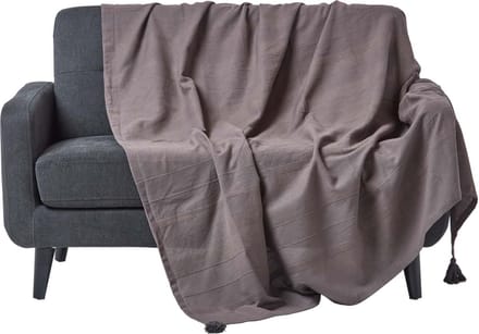 Homescapes Rajput sprei, 100% katoen, grijs, 150 x 200 cm
