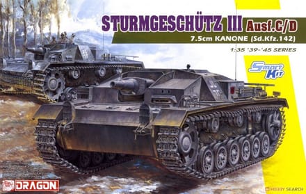 Dragon Modelbouwpakket Auto - 6851 Sturmgeschutz III Ausf. C/D - 7.5cm KANONE (Sd.Kfz. 142) Plastic - 1:35 - Modelbouw