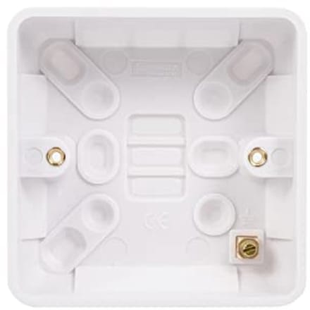 Glad 1 gang oppervlak inbouwdoos 25 mm voor modern interieur