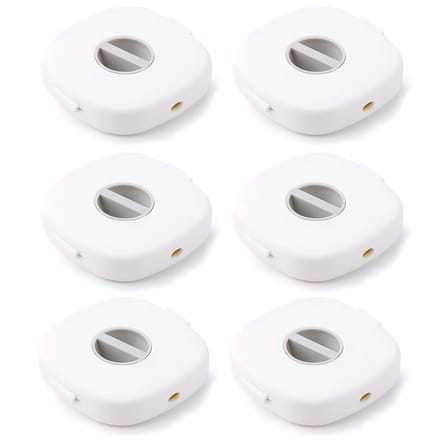 longziming 6 Stuks Kabel Organizer – Inklapbare Kabelhouder voor Oplader, Hoofdtelefoon, Muis – Wit