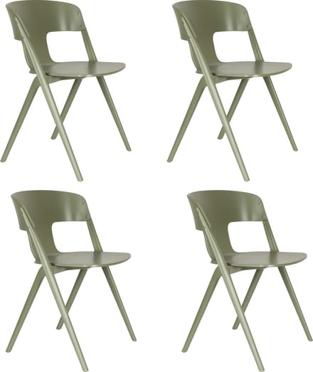 Zuiver Horizon Tuinstoel Forest Green - Set van 4