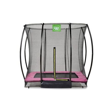 EXIT Silhouette Trampoline 153x214cm - met Veiligheidsnet - Inground - Rechthoekig - Voor Kinderen - Roze