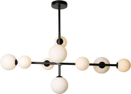 Roterende hanglamp | 9 lichtpunten | Zwart | G9