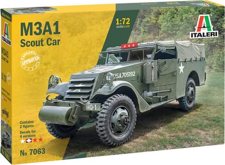 Italeri Modelbouwpakket Militaire voertuigen - 7063 M3A1 Scout Car Plastic - 1:72 - Modelbouw