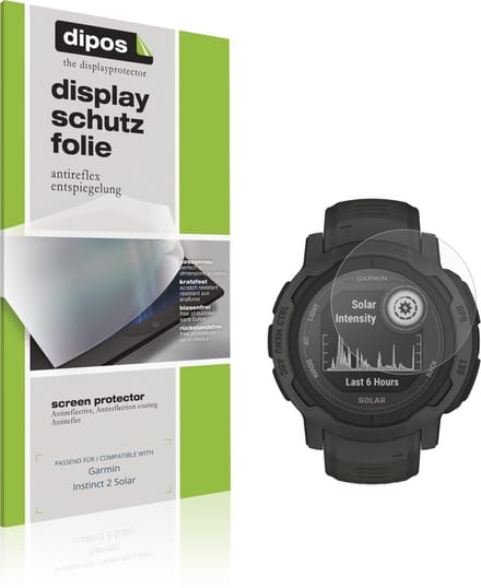 dipos – 6x Matte Beschermfolie geschikt voor Garmin Instinct 2 Solar | Krasbestendige & antireflecterende Screenprotector Ultra-Thin
