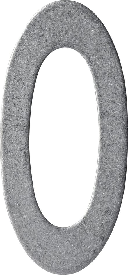 Intersteel Huisnummer 0 150mm rvs getrommeld