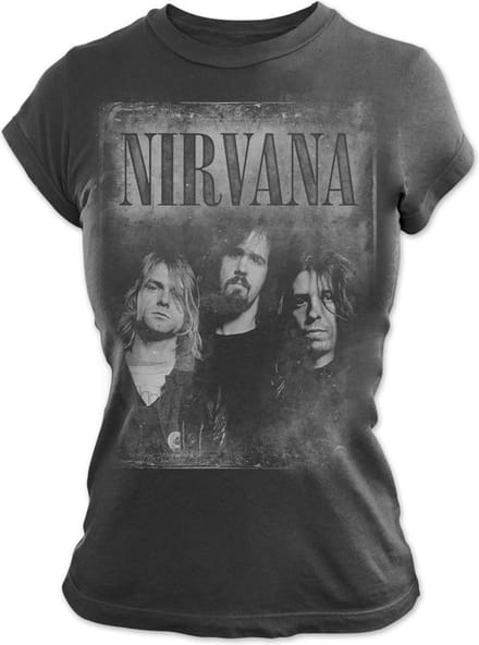 Nirvana Faded Faces Dames T-shirt - zwart - M
