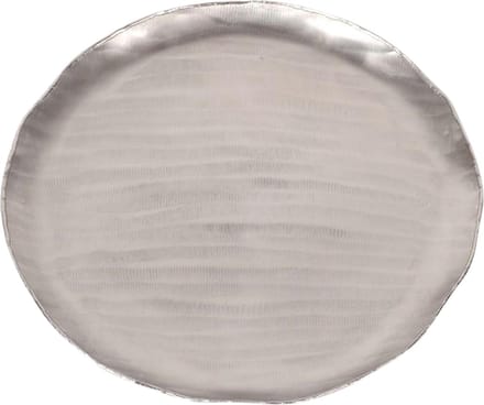 Rasteli - Decoratieve schaal - aluminium - zilver - D37 x H2 cm