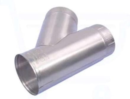 Aluminium afvoer t-stuk 45grd 110mm