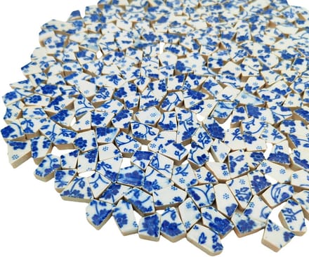 500g Witte Keramische Mozaïektegels, Onregelmatig Gebroken 1-2cm voor DIY & Decoratie